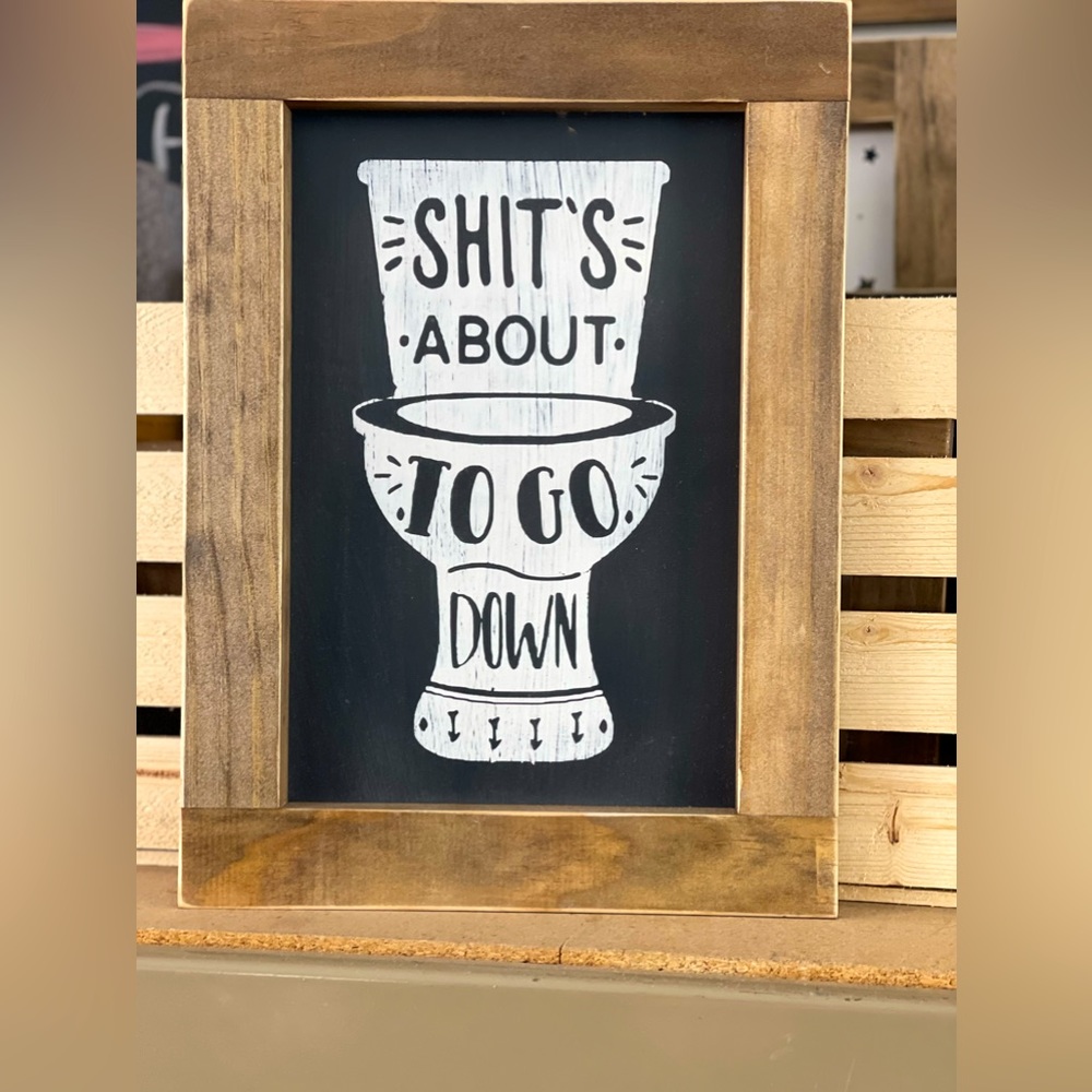 10”x13” wood sign -